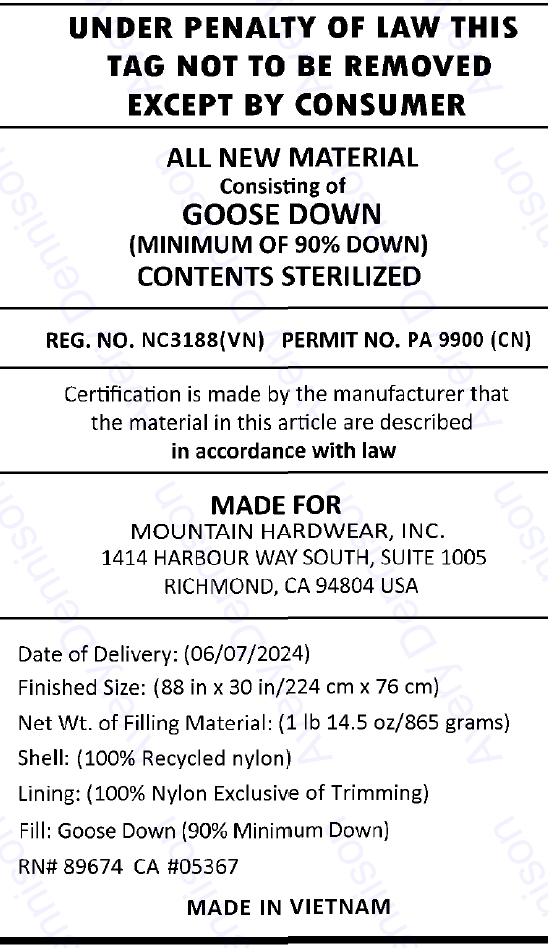 Product Law Label